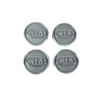 Колпачки на диски серые kia60tur-sir (59мм на 55мм, 4 шт) фото 2