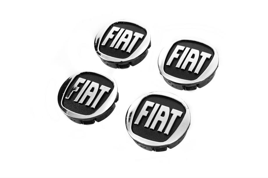 Fiat Колпачки на диски 59/55 мм черные (4 шт) Image