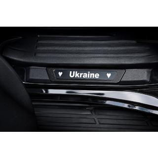 Накладки на пороги (Ukraine, 4 шт., нержавейка) фото 2