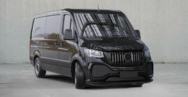 Mercedes Sprinter W907/W910 2018- гг. Передний бампер с решёткой (полипропилен, под покраску) фото 6