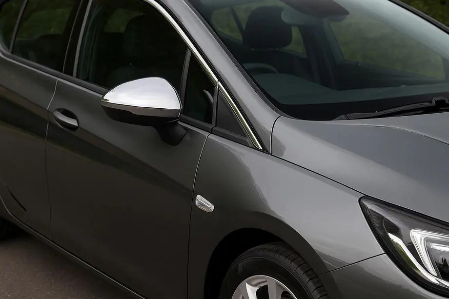 Opel Astra K 2016-2021 гг. Накладки на Зеркала (2 шт, Нержавеющая Сталь) Image