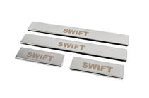 Накладки на пороги (4 шт, нержавейка) фото 2