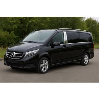 Накладки на дверные стойки из нержавеющей стали (4 шт) Mercedes Vito/V-class W447 2014- гг. фото 1