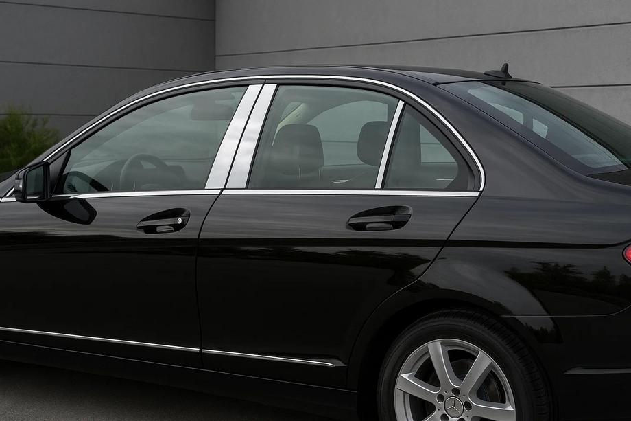 Накладки на дверные стойки из нержавеющей стали (6 шт) Image