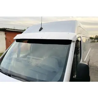 Козырек на лобовое стекло на раме (Белый, 5мм) Volkswagen Crafter 2006-2016 гг. фото 1