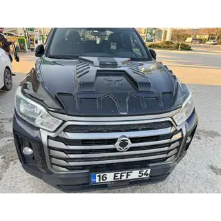 Накладка на капот Dragon (ABS) SsangYong Musso ІІ 2018- гг. фото 2