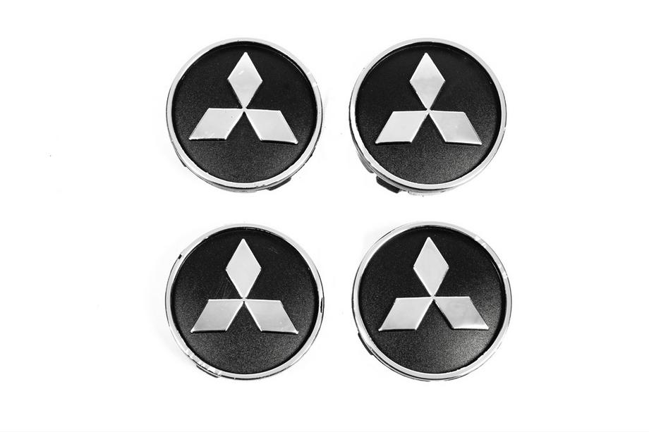 Mitsubishi Черные колпачки на диски mit5955tur-b (59мм на 55мм, 4 шт) Фото 1