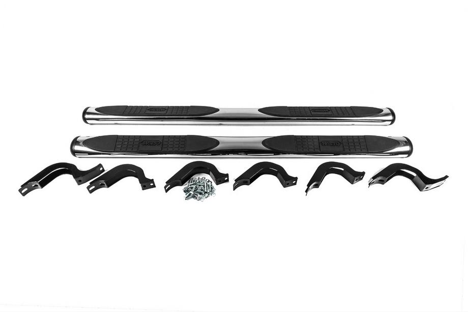 Toyota FJ Cruiser 2006-2022 гг. Боковые трубы B098602 (2 шт., нержавейка) (хром) Фото 1