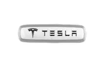 Tesla Алюминиевый шильдик для ковриков (1 шт) фото 1