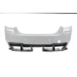 Задний диффузор DPT V-1 (для M-Performance, Черный Глянец) BMW 5 серия F10/F11 2010–2016 гг. фото 4