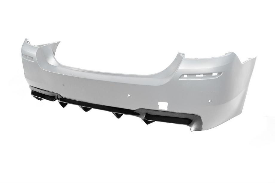 BMW 5 серия F10/F11 2010–2016 гг. Задний диффузор DPT V-2 (для M-Performance, Черный Глянец) Фото 10