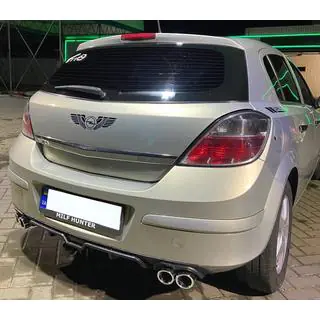 Универсальный задний диффузор DPT V-7 (ABS) (чёрный матовый) фото 2