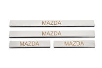 Mazda 3 2009-2013 гг. Накладки на пороги Carmos (4 шт, нержавейка) V-3 фото 1