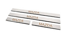 Mazda 3 2009-2013 гг. Накладки на пороги Carmos (4 шт, нержавейка) V-3 фото 2