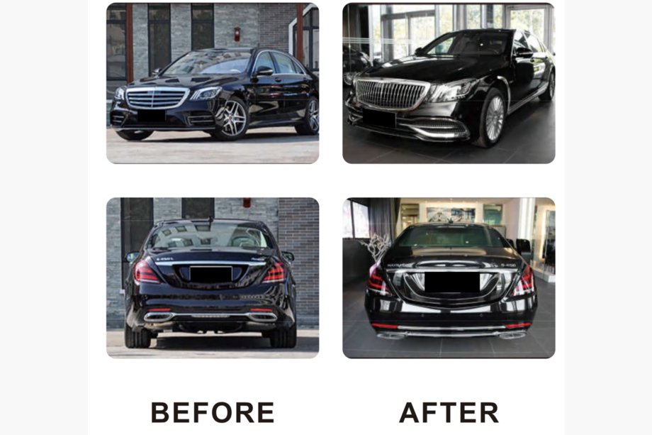 Mercedes S-class W222 2013-2022 гг. Комплект рестайлинга в Maybach (с оптикой) Фото 1