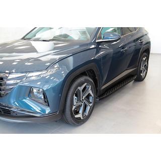Боковые Подножки Shining Black (2 шт., Алюминий) Hyundai Tucson NX4 2021- гг. фото 4