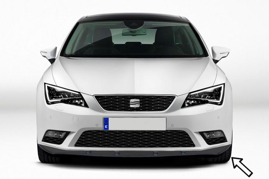 Seat Leon 2013-2020 гг. Передний сплиттер ESA (черный) Фото 1