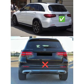 Задний диффузор с насадками на выхлоп (Дизайн AMG43) фото 4