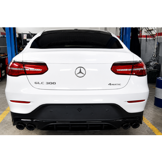 Задний диффузор с насадками на выхлоп (Дизайн AMG43) фото 3