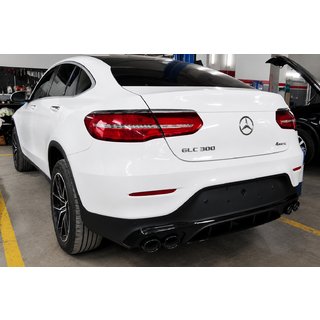 Задний диффузор с насадками на выхлоп (Дизайн AMG43) фото 2