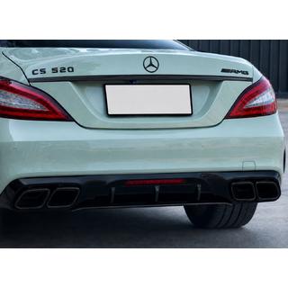 Задний диффузор с насадками выхлопа Black (2015-2018, Дизайн GT63) фото 3