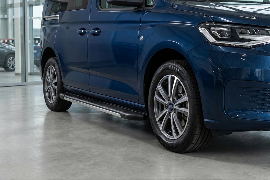 Ford Connect 2021- гг. Боковые пороги Bosphorus Grey (2 шт., алюминий) Image