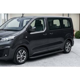 Боковые Подножки Tayga Black (2 шт., Алюминий) Opel Zafira Life 2019- гг. фото 1