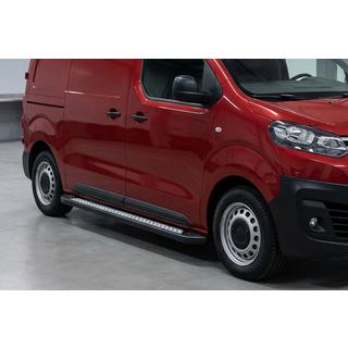Боковые Подножки Vision New Black (2 шт., Алюминий) Opel Vivaro 2019- гг. фото 1