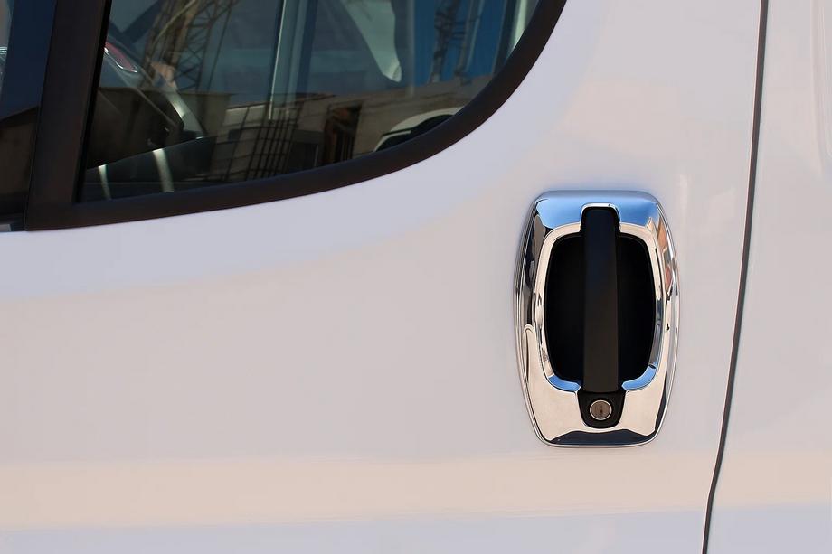 Opel Movano 2021- гг. Хромированные Накладки на Ручки (Нержавейка) Накладки вокруг ручек (4 шт.) Фото 2