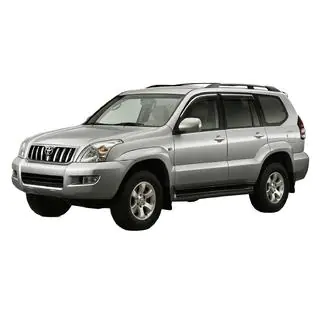 Ветровики с хромированным молдингом Niken Luxury (4 шт) Toyota Land Cruiser Prado 120 2002-2009 гг. фото 1