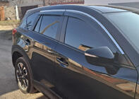 Mazda CX-5 2012-2017 гг. Ветровики с хромированным молдингом Niken Luxury (4 шт) фото 2