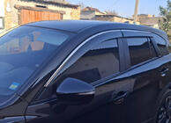 Mazda CX-5 2012-2017 гг. Ветровики с хромированным молдингом Niken Luxury (4 шт) фото 1