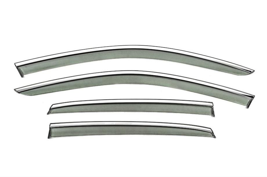 Ветровики с хромированным молдингом Niken Luxury (4 шт) Image