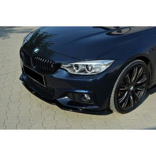 BMW 4 серия F-32 Передняя Lip накладка DPT V-2 (для M-Sport, черный глянец)