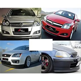 Универсальная передняя губа DPT V-3 (ABS, черный глянец)