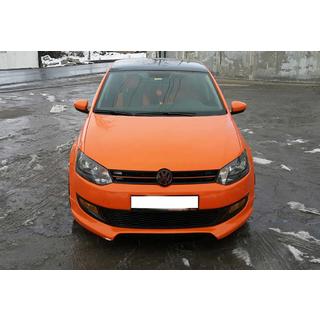Volkswagen Polo 2009-2013 гг. Передняя Lip накладка DPT (черный глянец)