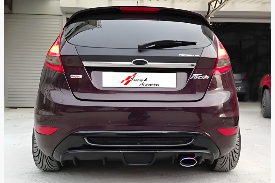 Ford Fiesta 2008-2012 гг. Задний диффузор DPT (HB, черный глянец) Image