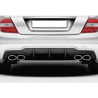 Задний диффузор DPT (2011-2014, для AMG SD, Черный Глянец) фото 1