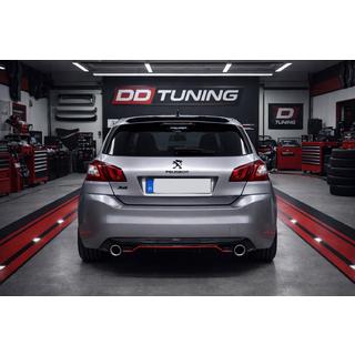 Задний диффузор DPT (HB, Черный Глянец) Peugeot 308 2014-2021 гг. фото 1