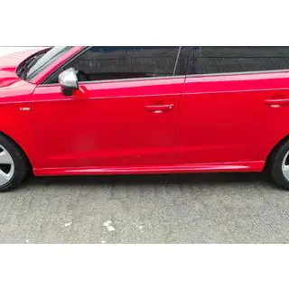 Боковые Пороги DPT (HB, Черный Глянец) Audi A3 2012-2020 гг. фото 2