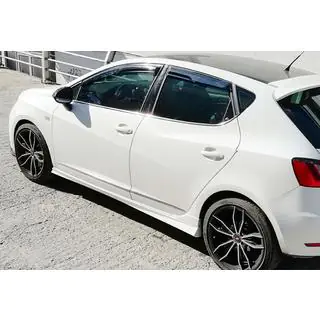 Боковые Пороги DPT V-2 (Черный Глянец) Seat Ibiza 2010-2017 гг. фото 4