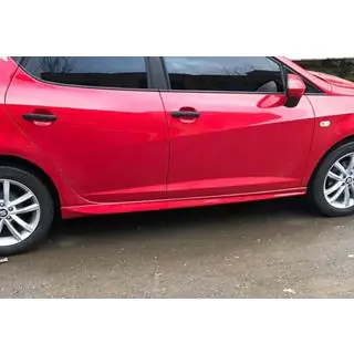 Боковые Пороги DPT V-3 (Черный Глянец) Seat Ibiza 2010-2017 гг. фото 1