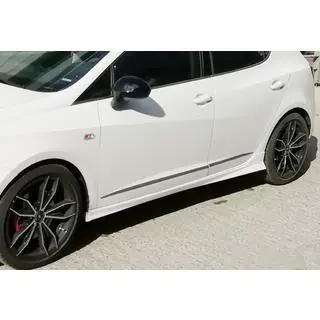 Боковые Пороги DPT V-3 (Черный Глянец) Seat Ibiza 2017- гг. фото 1