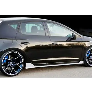 Боковые Пороги DPT V-3 (2017-2020, Черный Глянец) Seat Leon 2013-2020 гг. фото 1