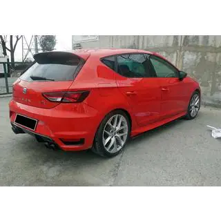 Боковые Пороги DPT V-4 (Черный Глянец) Seat Leon 2013-2020 гг. фото 1