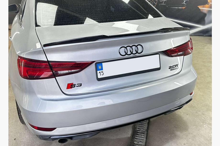 Audi A3 2012-2020 гг. Спойлер DPT V-5 (Черный Глянец) Image