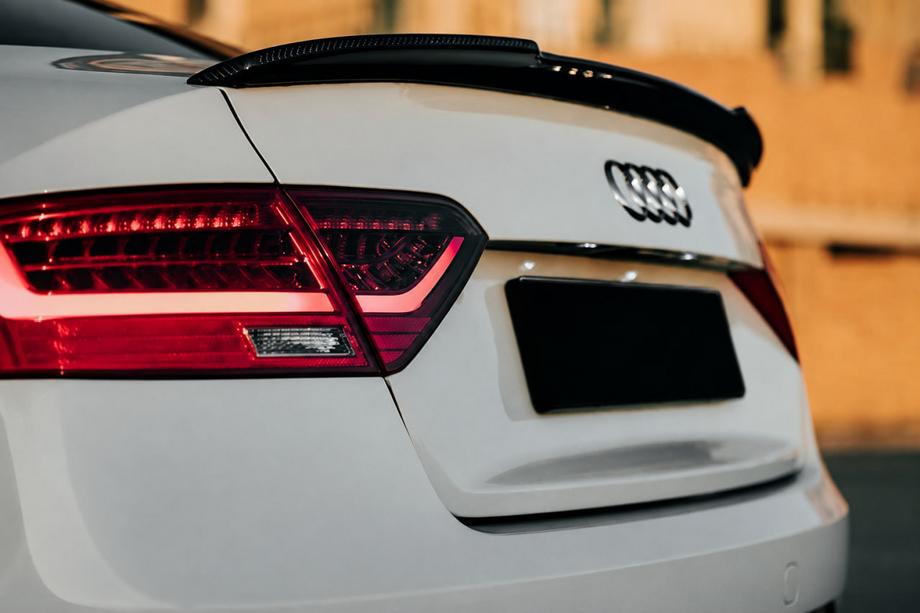 Audi A5 2007-2015 гг. Спойлер DPT V-1 (для Sedan, чёрный глянец) Фото 1