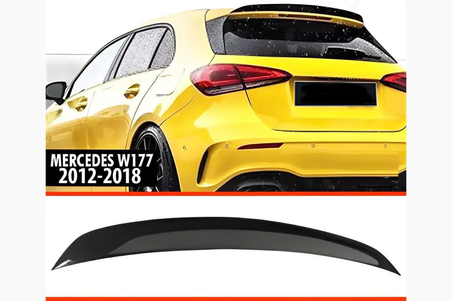Mercedes A-class W176 2012-2018 гг. Спойлер DPT V-4 (Черный Глянец) Image