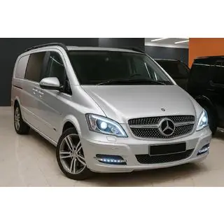 Передняя решетка Diamond Silver (2010-2014) Mercedes Vito W639 2004-2014 гг. фото 2