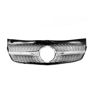 Передняя решетка Diamond Silver (2010-2014) Mercedes Vito W639 2004-2014 гг. фото 3